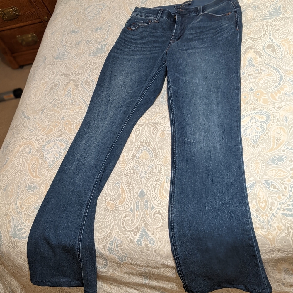 Democracy high rise boot cut jean hemmed to 6 short length (*read details*)